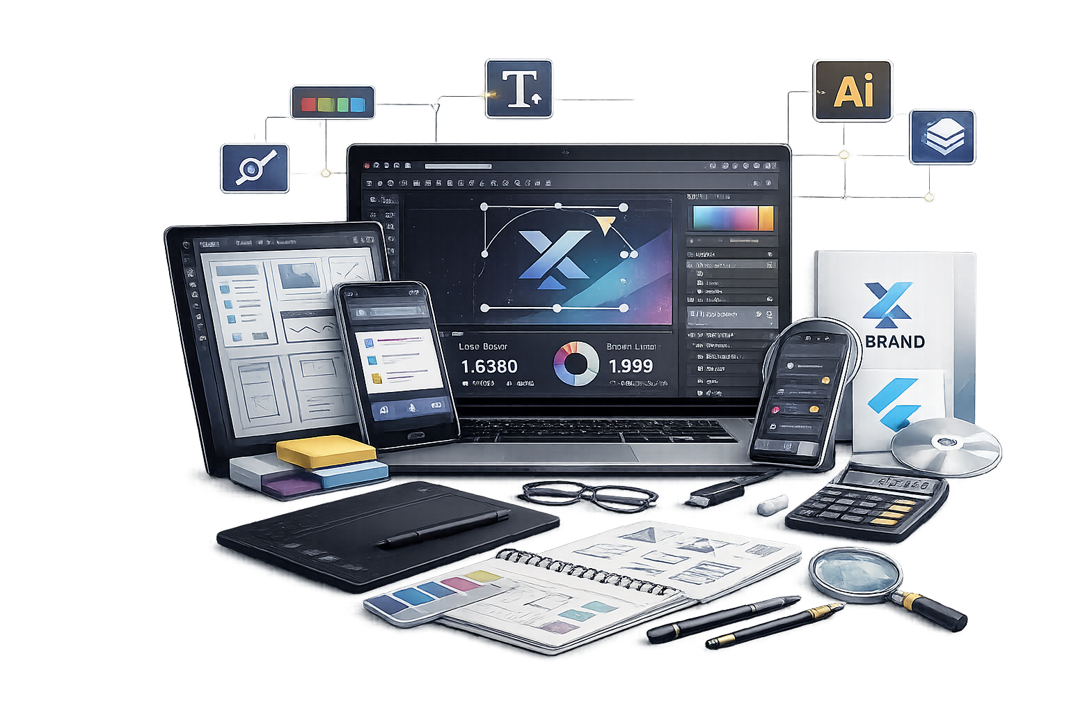 Graphic designing services at PixelNex Digital