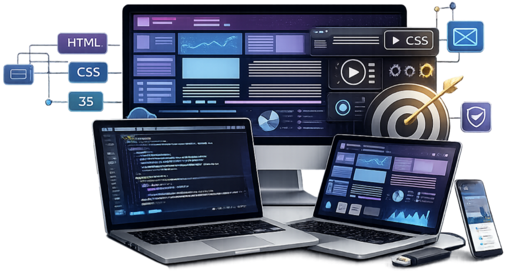 Web design and development services at PixelNex Digital